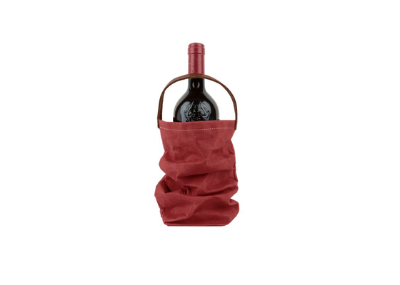 China Biodegradable Wine Bottle Tote Bag Washable Kraft Paper Recyclable Long Lifespan factory