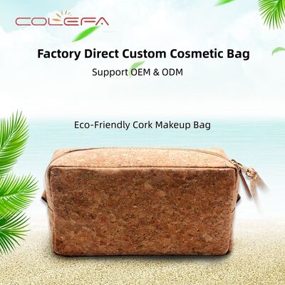 2026 New Bestseller Customized Cosmetic Bag Cork-Covered Multi-Functional Eco-Friendly Toiletry Bag Personal Gift Makeup Pouch