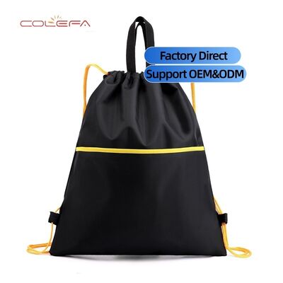Oxford Portable Drawstring Backpack Waterproof Drawstring Pouch Unisex Sports Fitness Bag Large Capacity Travel Backpack Logo