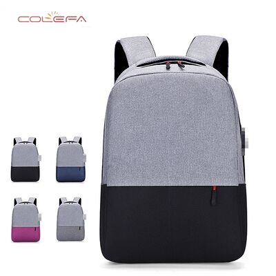 Oxford Cloth Contrast Color Backpack for Men Business Travel 15-inch Laptop Bag Stylish Outdoor Backpack Wholesale with LOGO