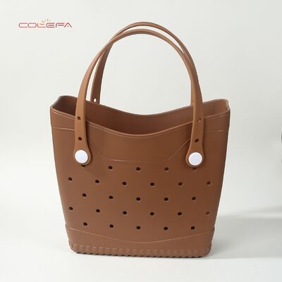Factory Direct New Arrival EVA Tote Bag European & American Style Outdoor Beach Bag DIY Creative Punch Hole Tote Large Capacity
