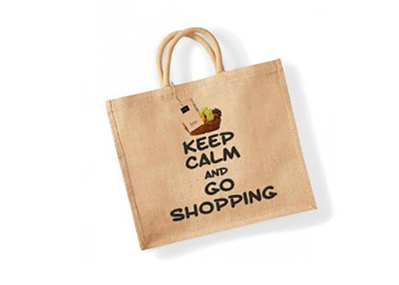China Fantastic Reusable Washable Tote Bags Burlap Jute Shopping Bag With Custom Logo factory