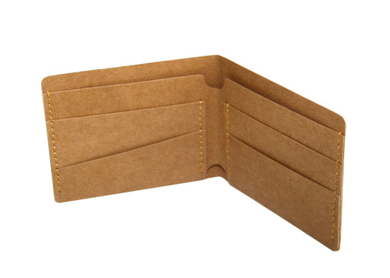 China Slim Minimalist Durable Kraft Paper Wallet Business AAA Level Fabric For Men factory