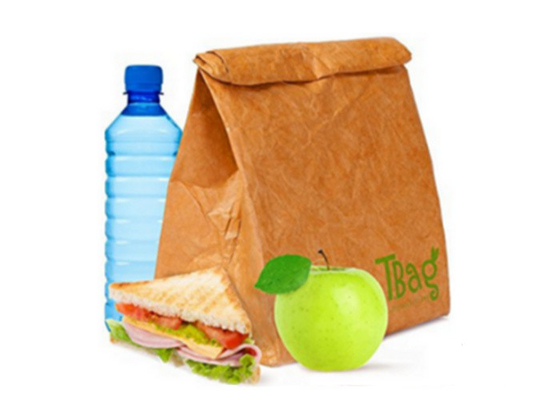 China Top quality recycled brown tyvek paper lunch bag lightweight environmental insulated cooler bag factory