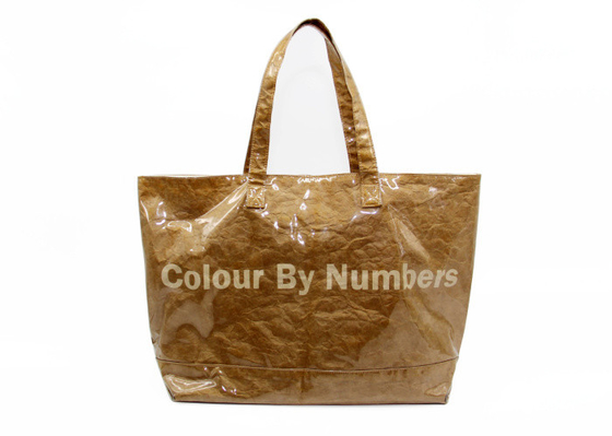 China Fashion Folding Shopping Bags Large Size Recycled Tyvek Paper Bag PVC Cover factory