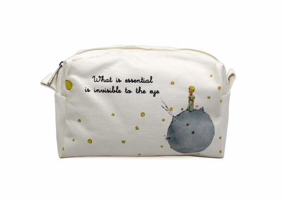China Attractive Design Makeup Cosmetic Bag Cotton Canvas Women For Travel factory