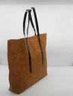 Letter Pattern Washable Kraft Paper Tote Bag Degradable Environmental With Logo Printed