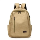 Customized Computer Washable Canvas Backpack Men Women's Travelling Backpack With USB Charging