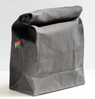 Custom printed high quality 10oz 12oz 16oz insulated washable waxed canvas reusable lunch bag with aluminium foil