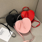 Red Pink Black Heart Shaped Cosmetic Bag Personalized Travel Make Up Brush Beauty Pouch