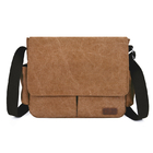 16.5 / 17 Inch Flap Men Sling Crossbody Laptop Canvas Shoulder Messenger Bag For Men