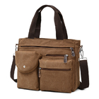 Washable Mens Canvas Briefcase Laptop Bag For 11.6 / 14 Inch Notebook Computer