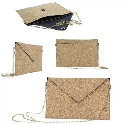 Cotton Lining Cork Leather Purse With Chain