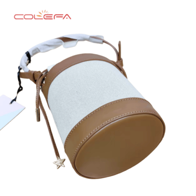 Colefa Made in China Brand Lovely Ladies Gathered Opening Round Handbags Clutch Bag Girls Women's Cylindrical Outdoor Bag