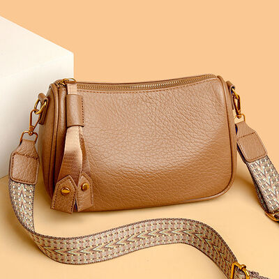 2026 Women's Bag Wide Shoulder Strap Vintage Crossbody Bags Premium-Quality PU Leather Made New Trend Style with Custom Printing