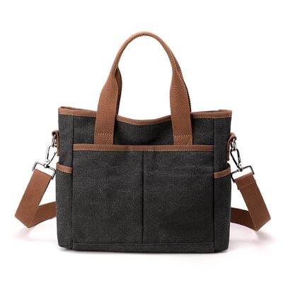 2026 New Style Women's Shoulder Bag Trendy Versatile Minimalist Fashionable Korean-Style Large Capacity Tote Crossbody Canvas Bag