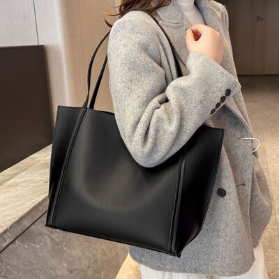 Custom Trending Overseas-Style Tote Bags for Women New Shoulder PU Leather Bags Fashionable Oversized Sophisticated Tote Bags