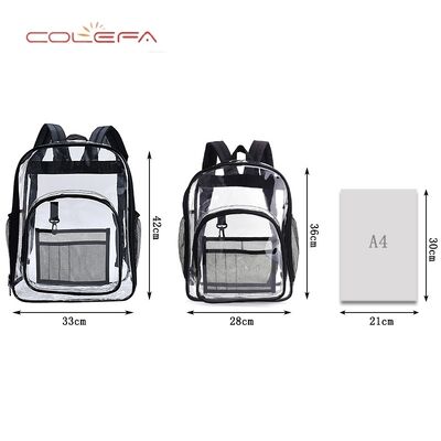 Transparent Backpack Waterproof PVC Storage Bag Large Capacity Student School Bag Children's Backpack Travel Bag Wholesale
