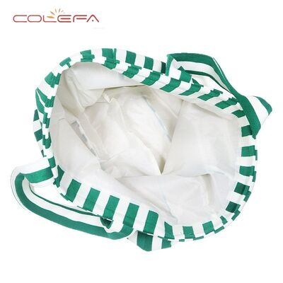 New Arrival Striped Canvas Tote Bag Fashion Popular Multi-Color Large Capacity Women's Tote Bag for Beach & Daily Commuting