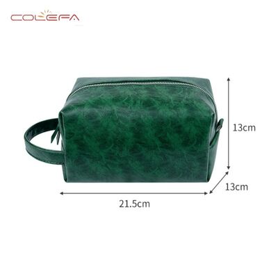 2026 New PU Leather Vintage Toiletry Bag Large Capacity Waterproof Stylish Portable Makeup Storage Cosmetic Pouch for Toiletries