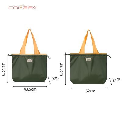 Foldable Supermarket Shopping Bags Oxford Made Eco-Friendly Portable Large Capacity with Drawstring Tote Waterproof Grocery Bag