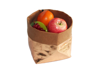 Rose Gold Kraft Paper Storage Bags Custom Printed Logo Food Paper Bag For Storage
