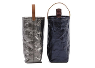 Portable Single Wine Bottle Carrier Bags With Carrying Handle Recycled Biodegradable