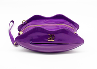 Custom Fashion Lip Shape Makeup Tote Bag Women Clutch Bag Luxury PU Type
