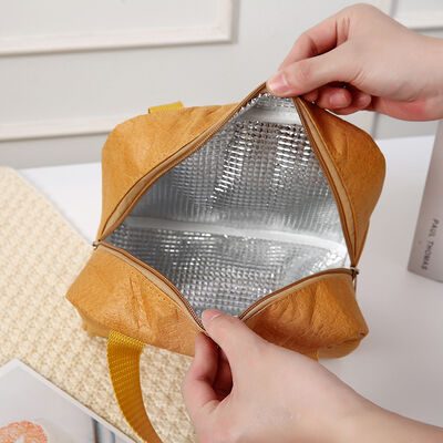 DuPont Paper Lunch Bag Insulated Carrier Large Capacity Commuting Portable Bag Pack Eco-Friendly Waterproof with Custom LOGO