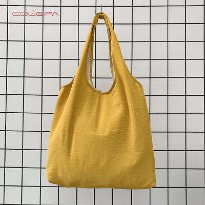 Blank Canvas Tote Bag with Custom Logo Printing Colored Canvas Tote Bag Single-Shoulder Shopping Bag Eco-Friendly Wholesale