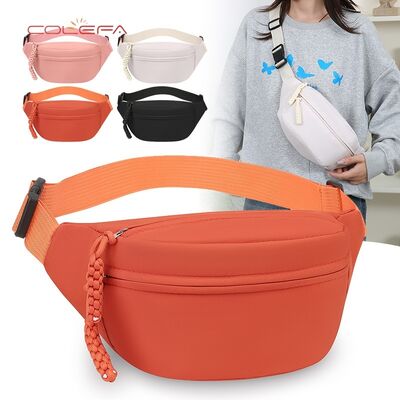 Nylon Casual Minimalist Chest Bag Orange Trendy 2026 New Style Sports Waist Bag Unisex Commuting Outing Versatile Shoulder Bag