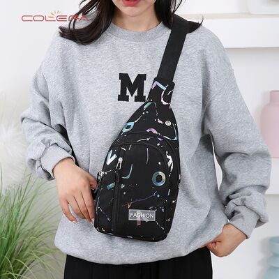 Oxford New Arrival Women's Crossbody Chest Bag Trendy Fashion Letter Print Versatile Shoulder Bag Large Capacity Outdoor Commuting Bag