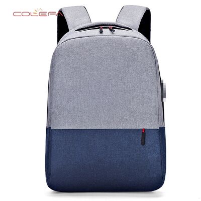 Oxford Cloth Contrast Color Backpack for Men Business Travel 15-inch Laptop Bag Stylish Outdoor Backpack Wholesale with LOGO