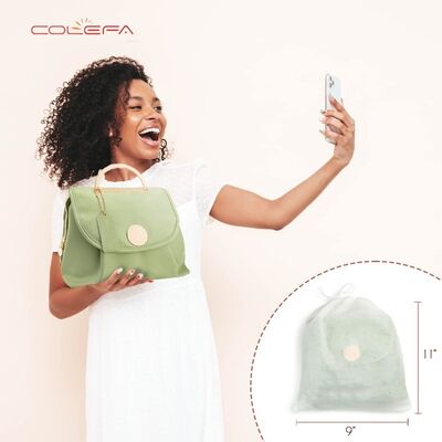 Colefa Customizable PU Leather Waterproof Toiletry Bag Makeup Pouch Storage with Hook Travel & Daily Bathroom Essentials Bags