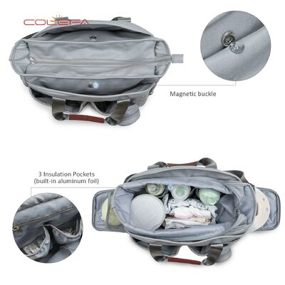 Customizable LOGO Single-Shoulder Tote Mom Bag with Pacifier Pouch Large-Capacity Multi-Functional Maternity Travel Bag for Moms