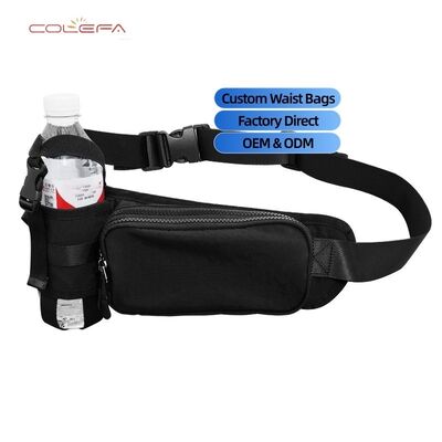 2026 Hot-Selling Custom Oxford Running Water Bottle Waist Bag Large Capacity Storage with Easy-Access Opening Reflective Design