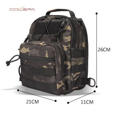 Camo Pattern Design Chest Bag Waterproof 900D Oxford Fabric Multi-Functional Outdoor Chest Bag Cycling & Hiking Crossbody Bag