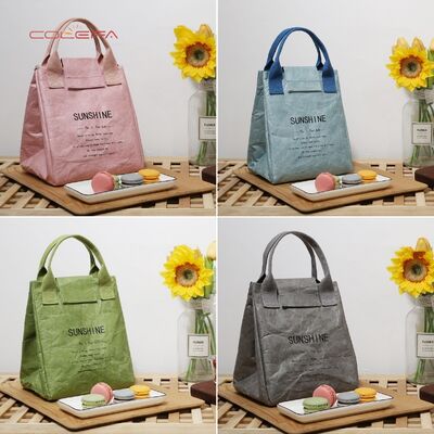 Custom Picnic Bag for Office Workers & Elementary Students Waterproof Thickened Japanese-Style DuPont Paper Insulated Lunch Bag