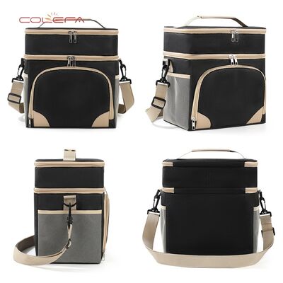 Hot-selling Insulated Lunch Bag Oxford Made Thickened Double-Layer Minimalist Outdoor Crossbody Ice Bag Handheld Lunch Box Bags