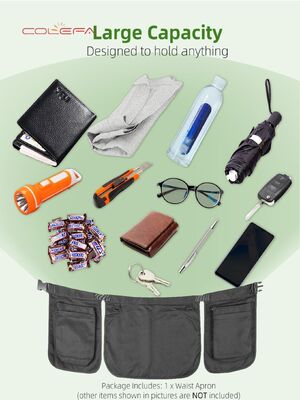 Polyester Multi-Pocket Zipper Waist Bag Lightweight Close-Fitting Tool Kit Multi-Functional Outdoor Hiking Waist Bag Wholesale