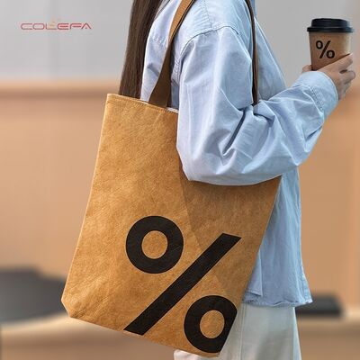Factory Direct DuPont Paper Waterproof Tote Bag Retro Artsy Shoulder Bag Versatile Tyvek Paper Handbag Custom Logo Available