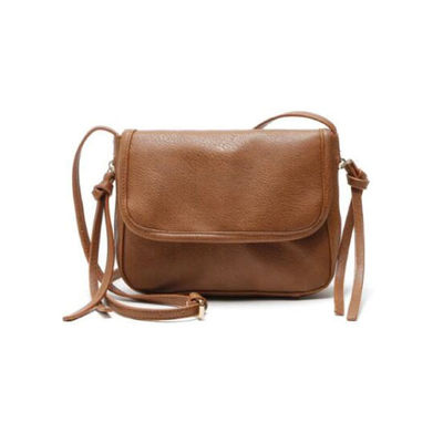 Crossbody PU Leather Shoulder Messenger Bag Zipper Closure For Women Ladies