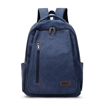 Customized Computer Washable Canvas Backpack Men Women'S Travelling With USB