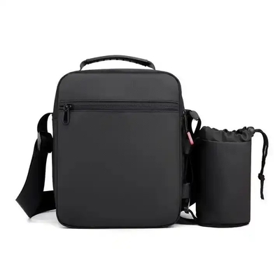 Custom unisex washable tactical mens crossbody shoulder bag black chest carrier urban sling bag with water bottle holder