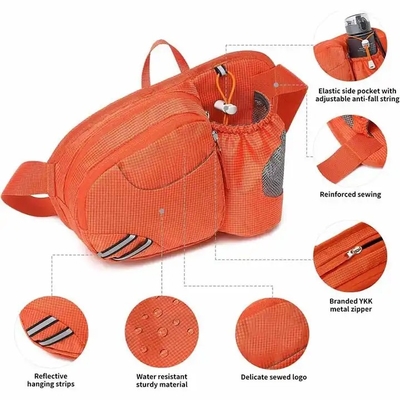Multifunctional Outdoor Washable Sport Waist Belt Bag Waterproof With Water Bottle Holder