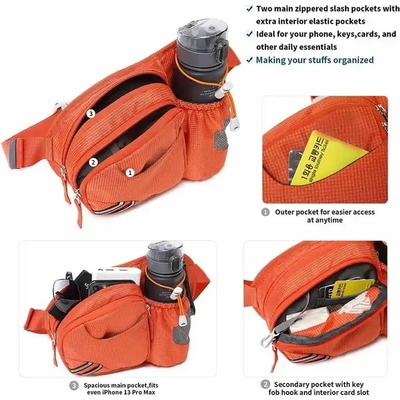 Multifunctional Outdoor Washable Sport Waist Belt Bag Waterproof With Water Bottle Holder