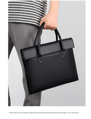 Mens Women Dell Laptop Portfolio Bag Luxury Business Classic Leather Computer Bag