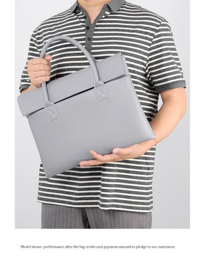 Mens Women  Laptop Portfolio Bag Luxury Business Classic Leather Computer Bag
