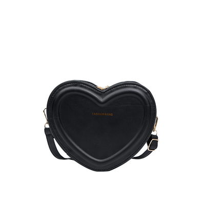 Women Heart Shape Small Leather Crossbody Bag With Shoulder Strap