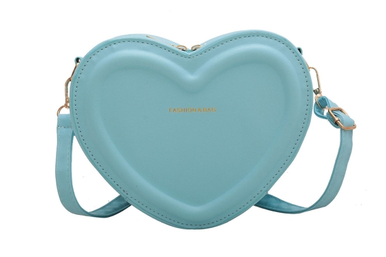 Women Heart Shape Small Leather Crossbody Bag With Shoulder Strap